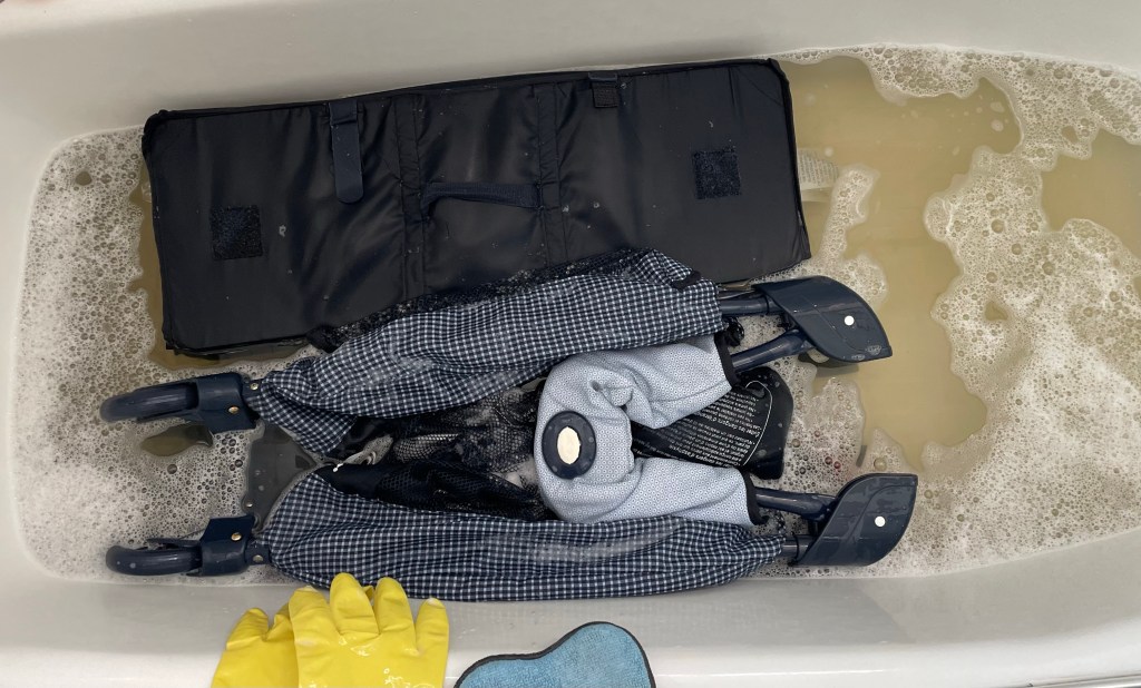 soaking pack n play half way